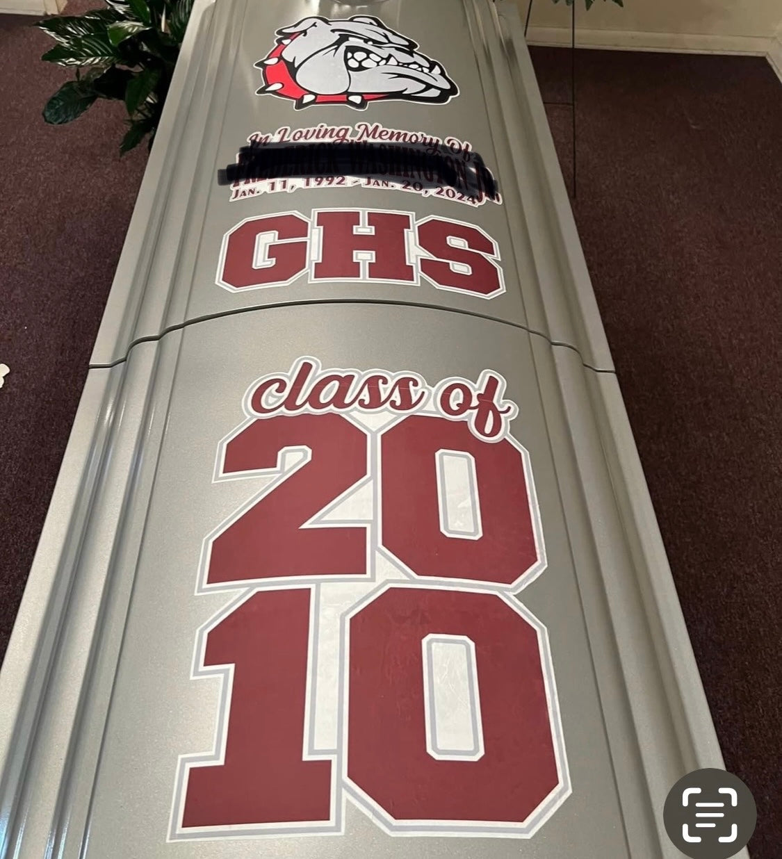 CUSTOM CASKET ADVESIVE TOPPER