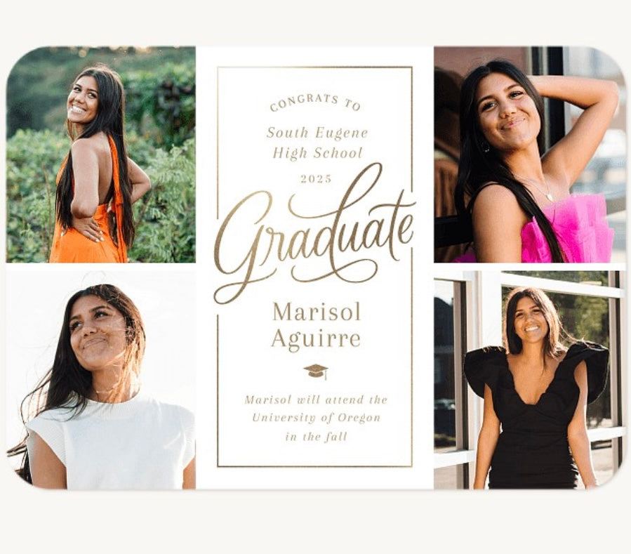 50 CUSTOM GLOSSY THANK YOU OR ANNOUNCEMENT CARDS 5X7