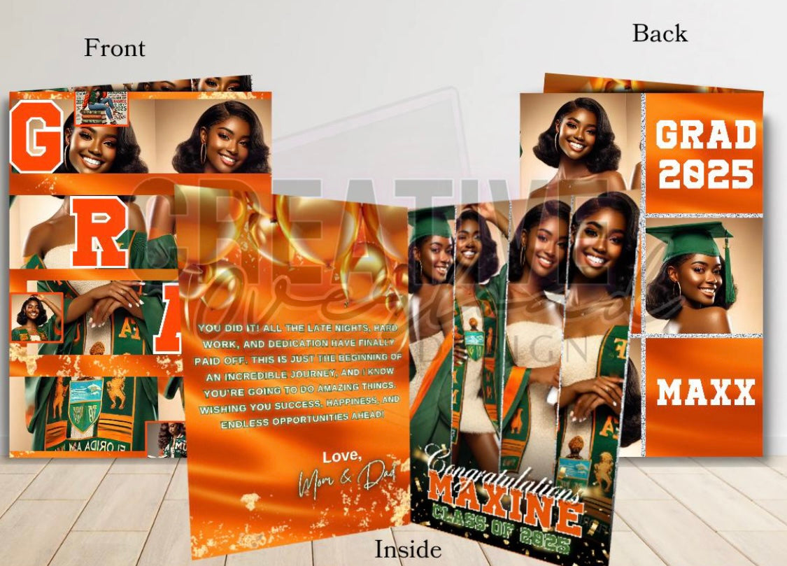 11x17 CUSTOM THICK JUMBO CARD FOR GRADS, BIRTHDAYS, MOTHERS DAY, OR GIFTS