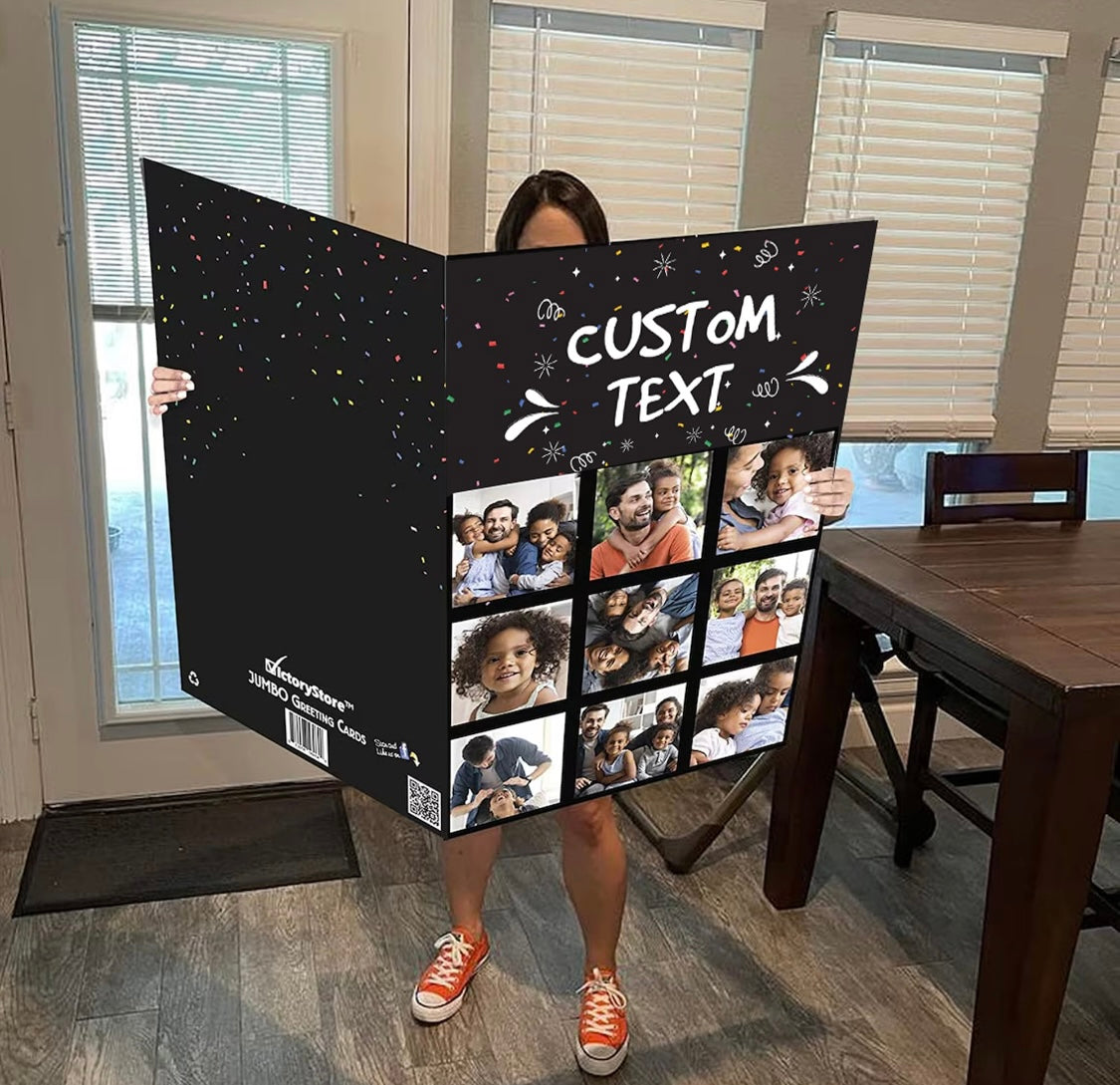 11x17 CUSTOM THICK JUMBO CARD FOR GRADS, BIRTHDAYS, MOTHERS DAY, OR GIFTS