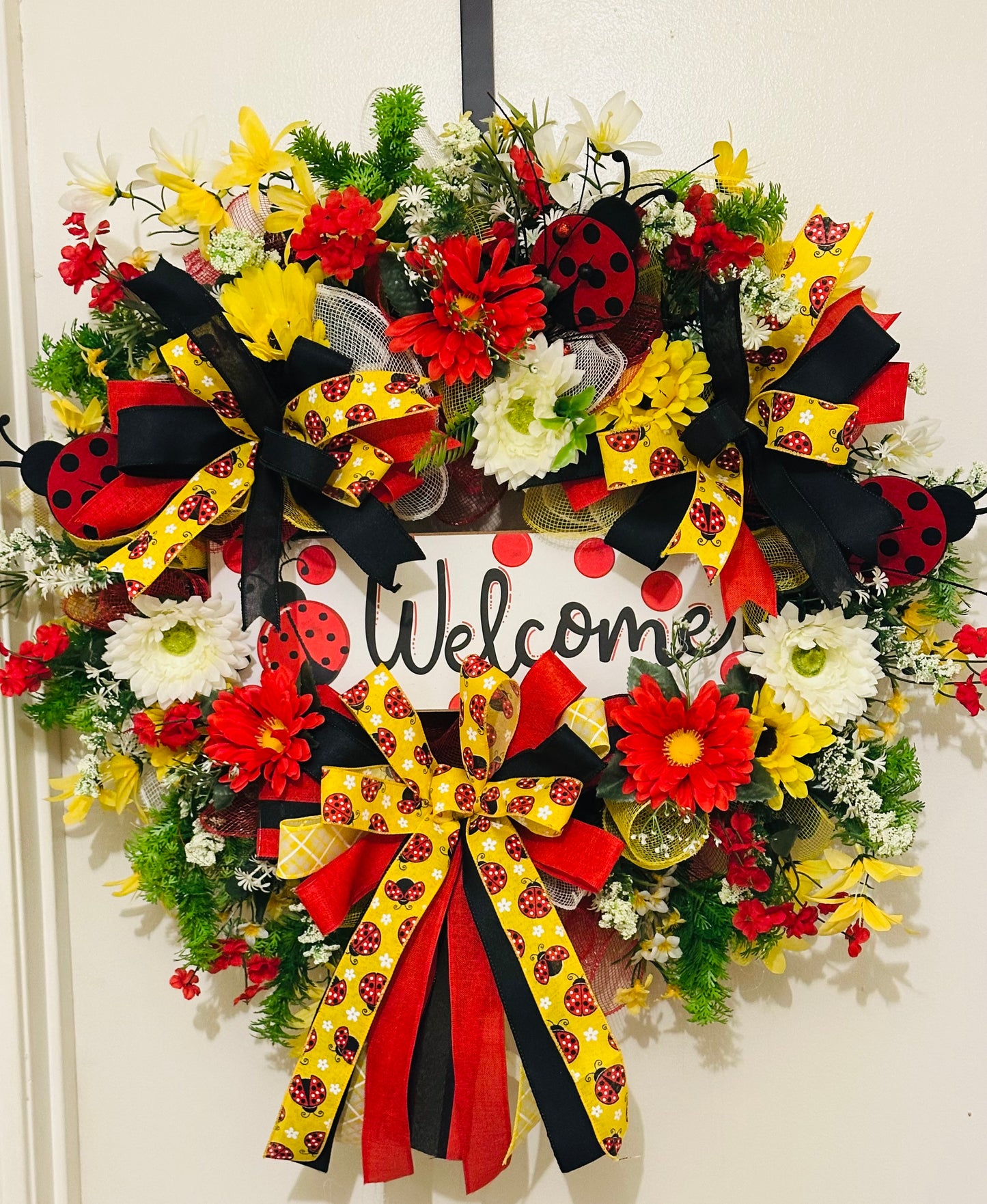 CUSTOM LADY BUG WREATH