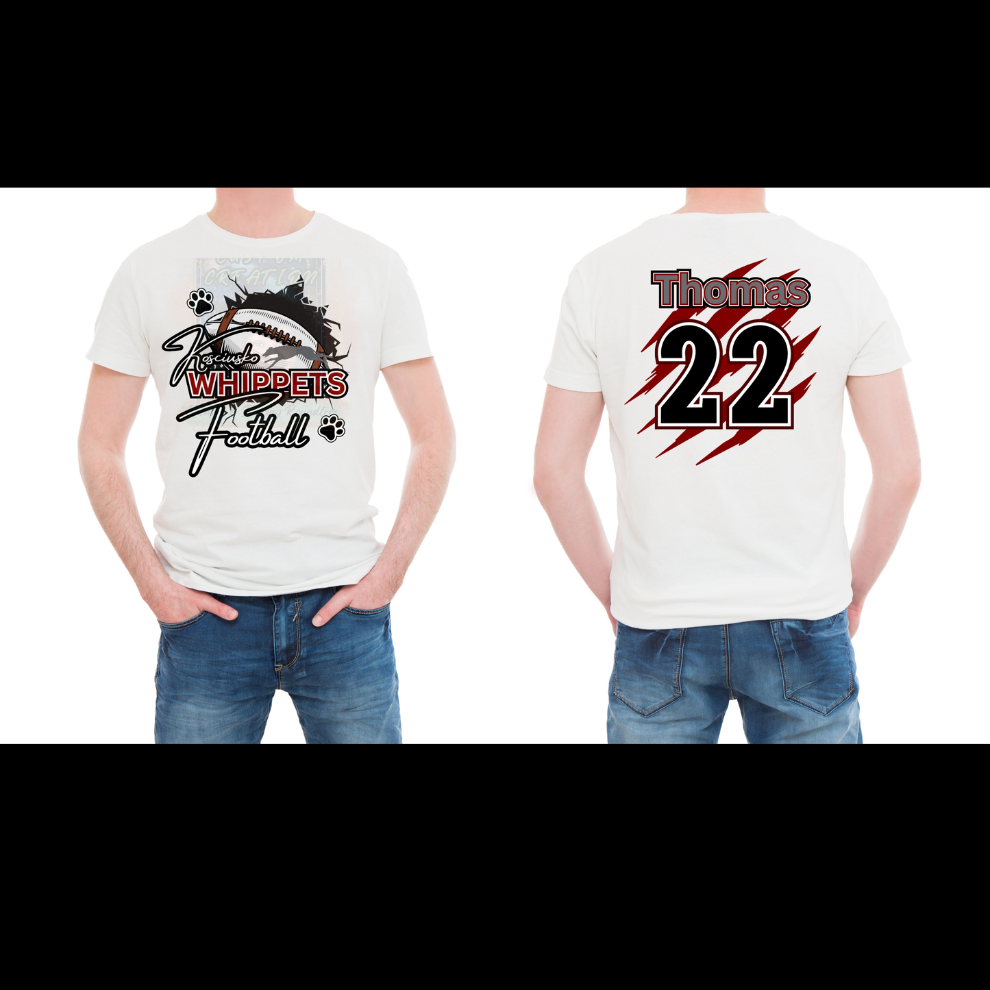 WHIPPETS FOOTBALL SHIRTS