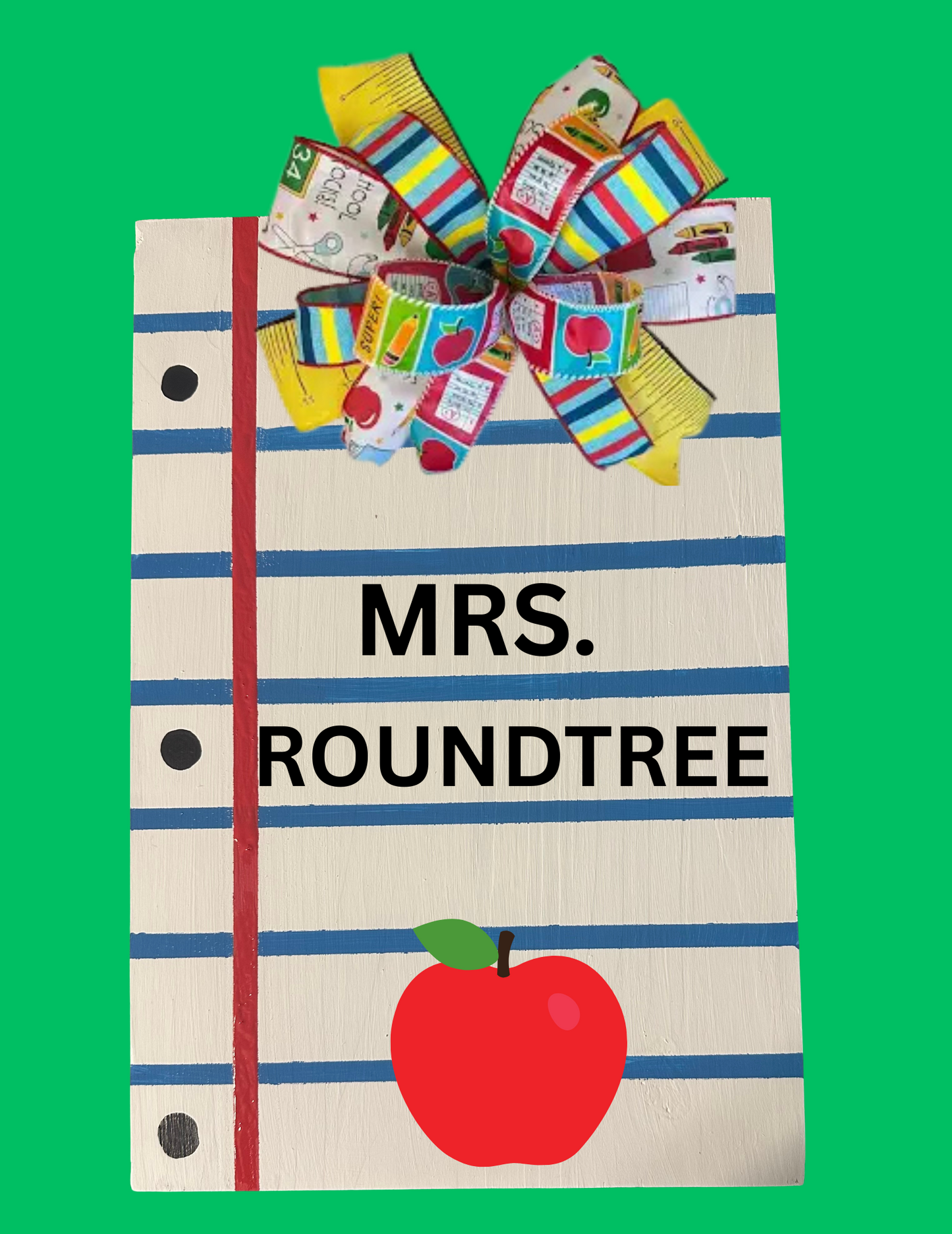 CUSTOM TEACHER DOOR HANGER