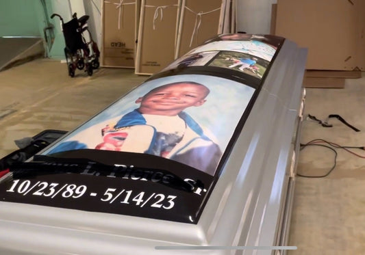 CUSTOM  CASKET ADVESIVE TOPPER