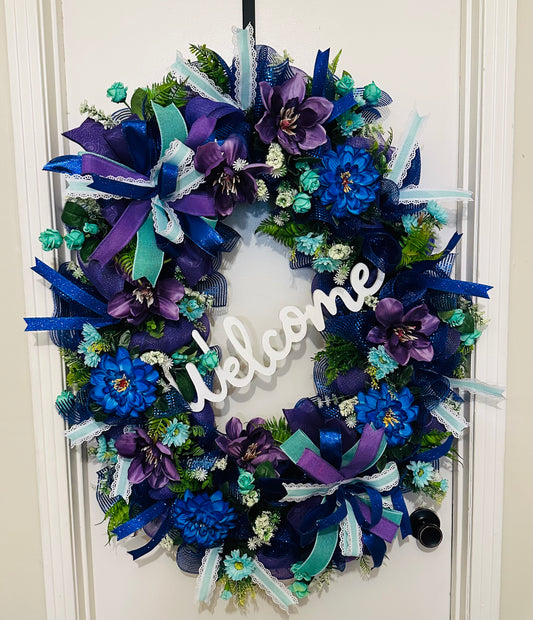CUSTOM LARGE WREATH ONLY (PICK YOUR COLORS) READ DESCRIPTION