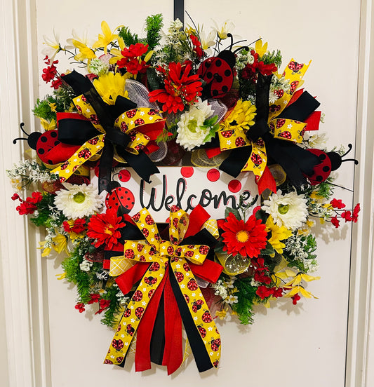 CUSTOM LADY BUG WREATH
