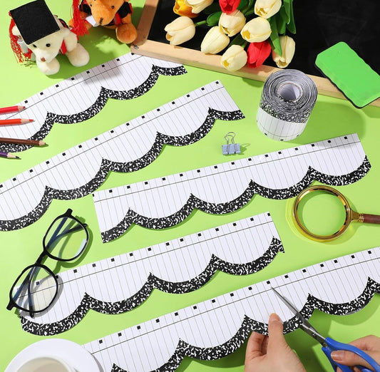 CUSTOM COMPOSITION NOTEBOOK BULLETIN BOARD BORDER