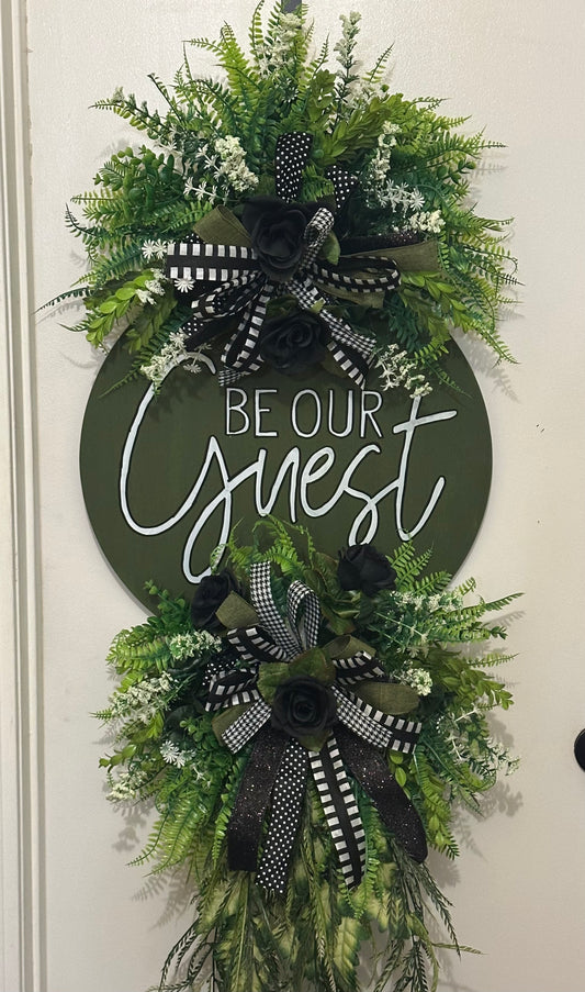 SWAG DOOR HANGER DECOR (BE OUR GUEST)