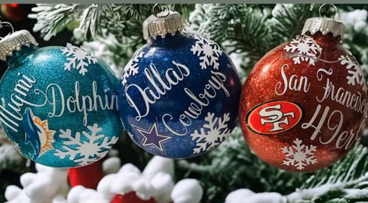 3 Custom Team Christmas Ornaments