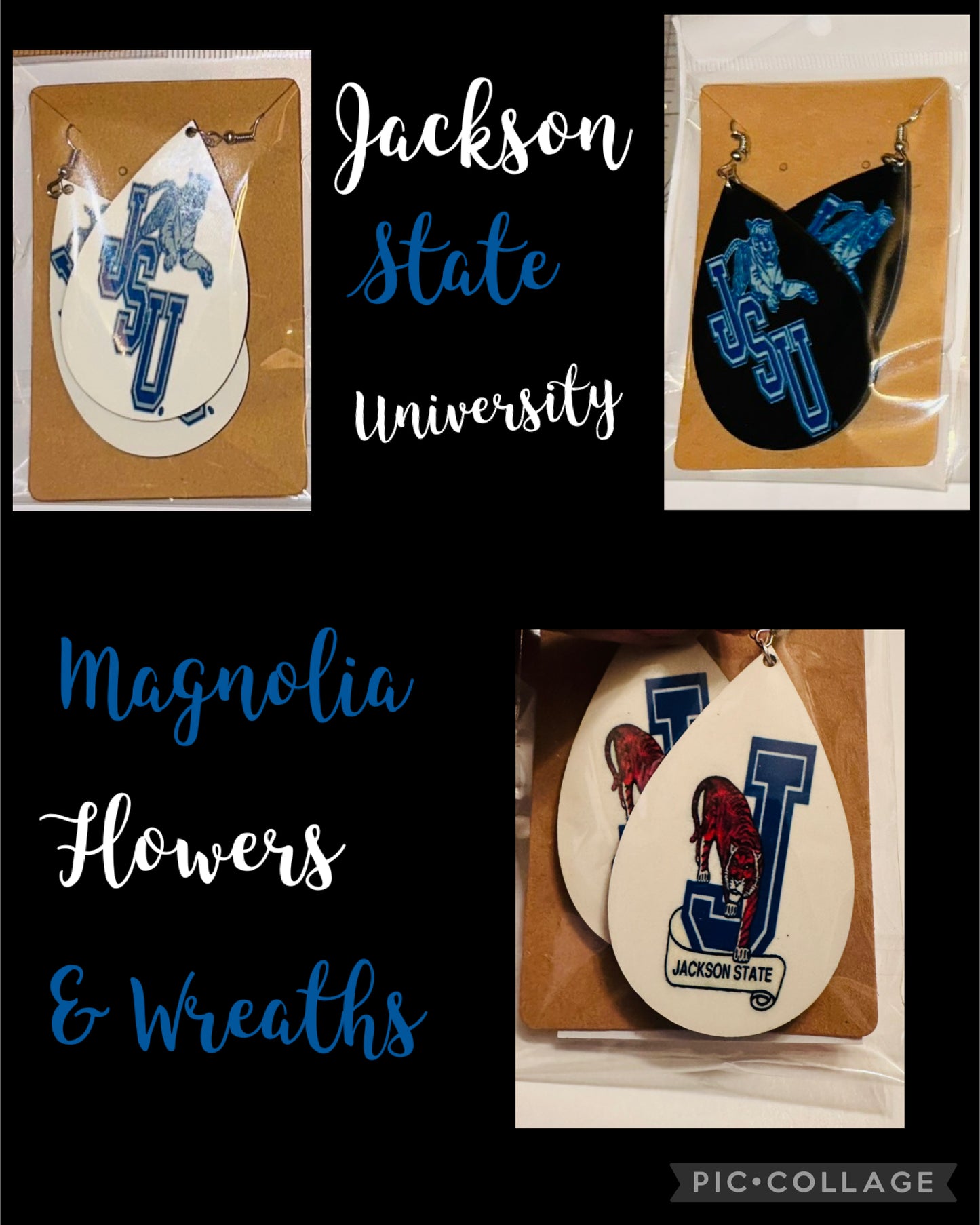 CUSTOM JSU EARRINGS