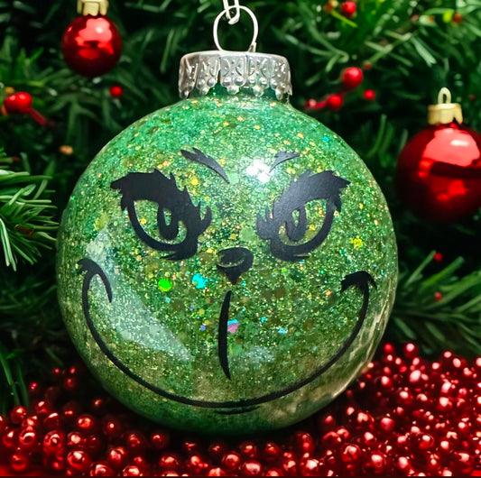 CUSTOM GRINCH ORNAMENT