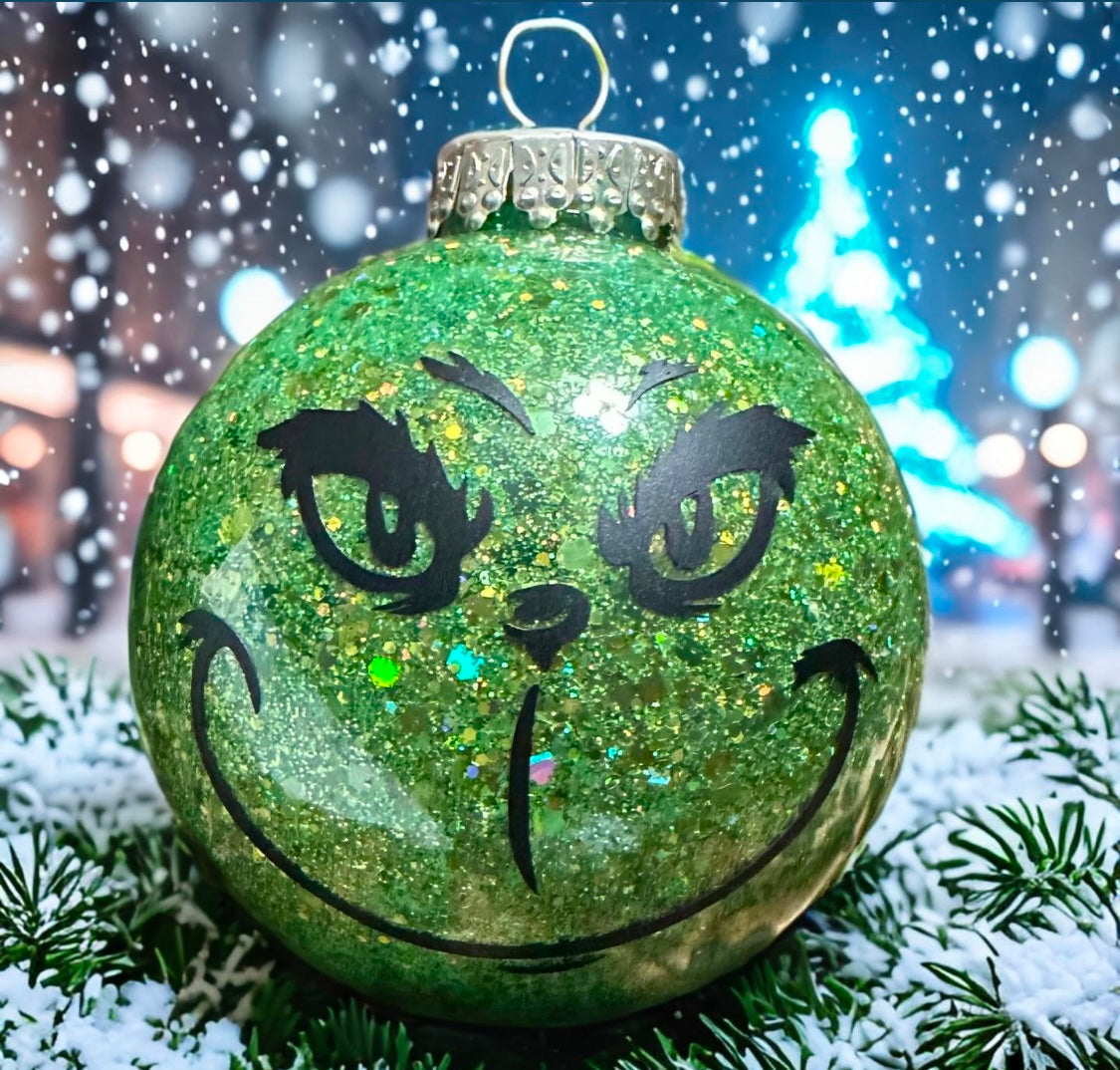 CUSTOM GRINCH ORNAMENT