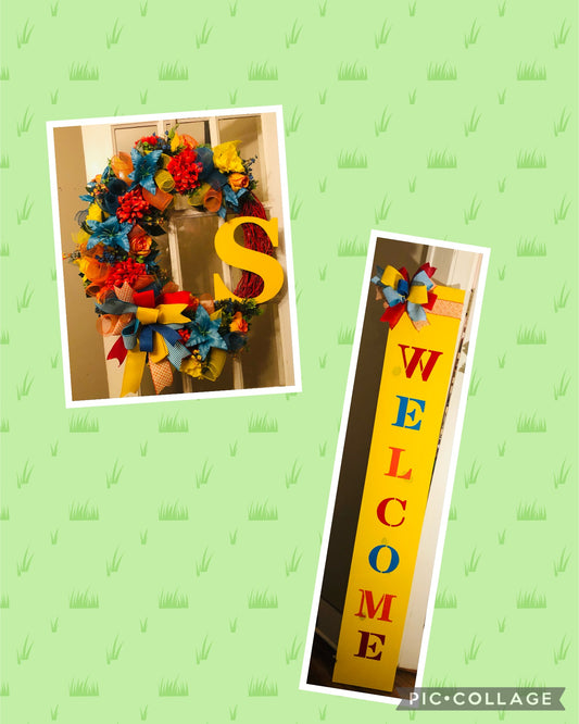 GRAPEVINE WREATH WITH A LETTER (WREATH ONLY)