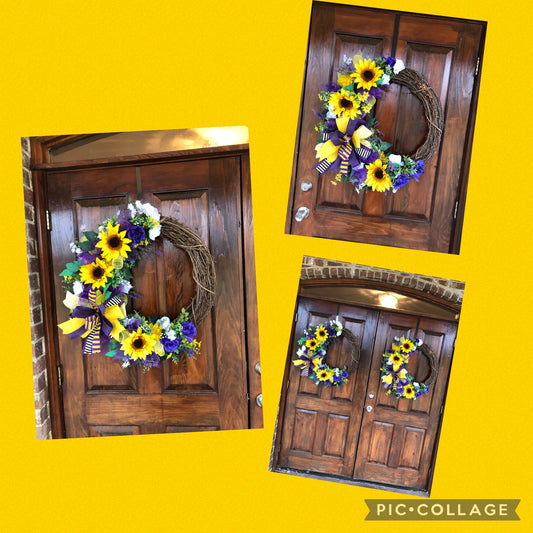 GRAPEVINE WREATH WITH A LETTER